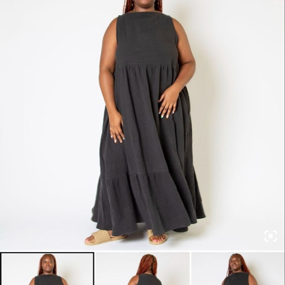Elegant Black Sleeveless Maxi Dress